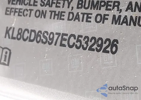 2014 Chevrolet Spark 1Lt Auto z USA, uszkodzony, nr VIN KL8CD6S97EC532926